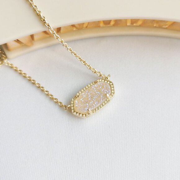 Kendra Scott Elisa Gold Iridescent Drusy Necklace - Picture 2 of 4